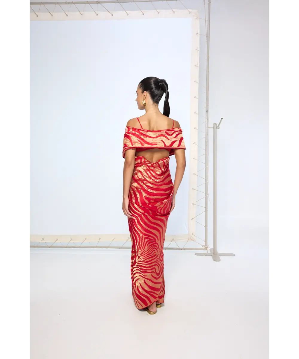 EKAYA BANARAS - Handwoven Classic Red Silk Saree 